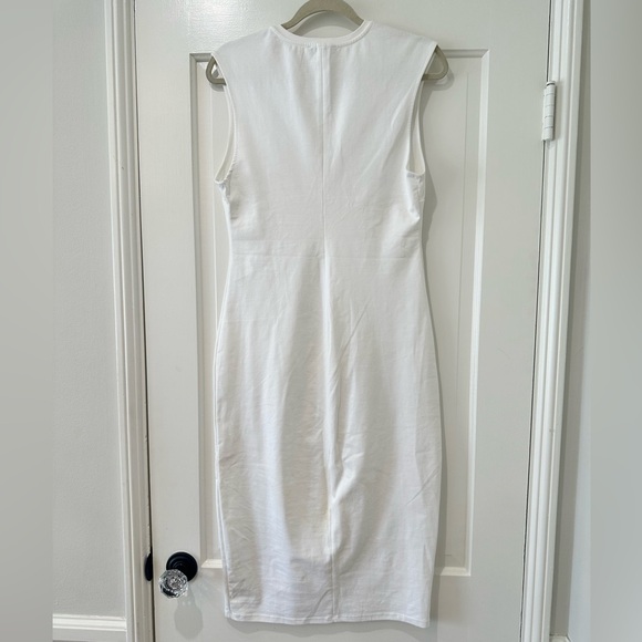 Zara white bodycon midi dress fitted - Picture 8 of 11